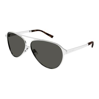 Saint Laurent SL734002 Aviator Full Rim Sunglasses - Silver