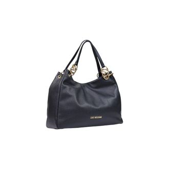 Love Moschino Textured Polyurethane Shoulder Bag - Black