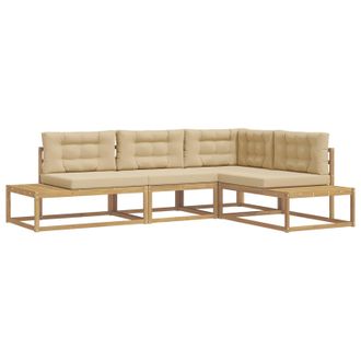 vidaXL Conjunto De Sof&aacute;s De Exterior Blanco 277,5 X 198,5 X 73 Cm Vidaxl