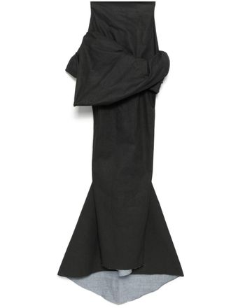 Rick Owens draped maxi skirt - Black