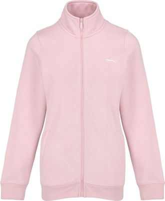 Slazenger Damesjack met logo en doorlopende ritssluiting (Baby Roze)