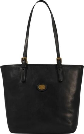 The Bridge Minimal Tote Bag - Dames - Shoppers - Zwart - ONE Size - Leer - Tassen