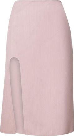 Stella McCartney side-slit skirt - women - Polyester/Viscose - 40 - Pink