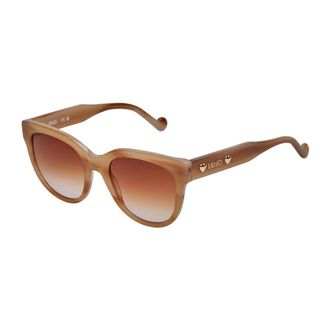 Liu Jo Sunglasses, female, Brown, ONE SIZE, Round acetate sunglasses with high-quality lenses