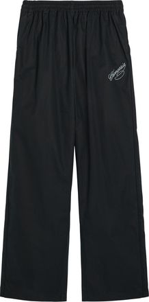 Willy Chavarria Ruff Rider Logo-embroidered Cotton Trousers - Black - XL