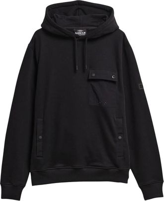 Barbour Inline Hoodie - Heren - Hoodies - Zwart - S - Katoen - Hoodies & sweatvesten