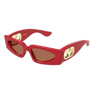 Valentino Sunglasses, female, Red, Size: 53 MM Vg0001S Sunglasses