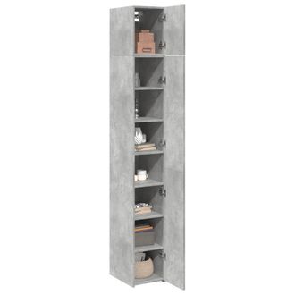 Berkfield Home Slim Storage Cabinet Concrete Grey 30x42.5x225 cm Engineered Wood