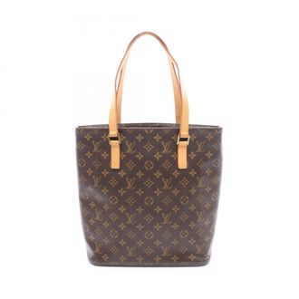 Louis Vuitton Brown Monogram Coated Canvas Leather Handbag Tote Bag (Pre-Owned)
