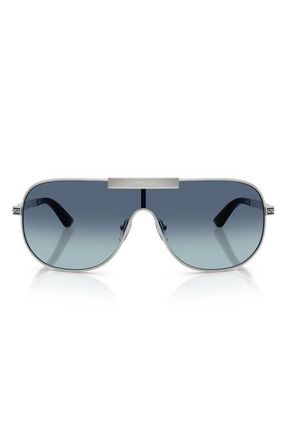 Versace 140mm Irregular Sunglasses in Silver /Blue Gradient Blue at Nordstrom