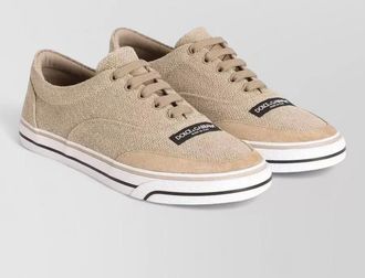 Dolce & Gabbana linen low-top sneakers