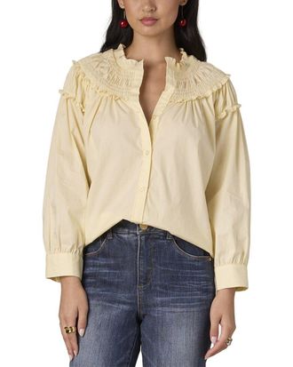 Wit & Wisdom Wit & Wisdom 3/4 Blouson Sleeve Smocked Yoke Top