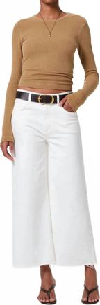 Citizens Of Humanity Lyra Wide Leg Crop In Soft White