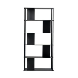MondoViro Librer&iacute;a vertical de metal negro 90x40 cm 190h