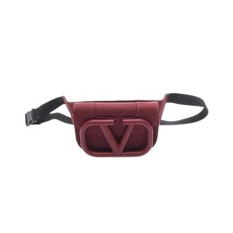 Valentino Pre-owned Belt Bags, female, Red, Size: ONE SIZE Pre-owned Super Vee Canvas Waist Bag