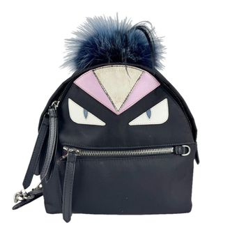 Fendi Black Nylon Fur Backpack (Pre-Owned)