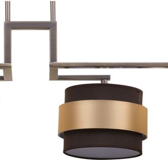 Fabrilamp Lampara 4aa Bremen Cuero/marron-oro 4xe14 Regx92x25 Cm