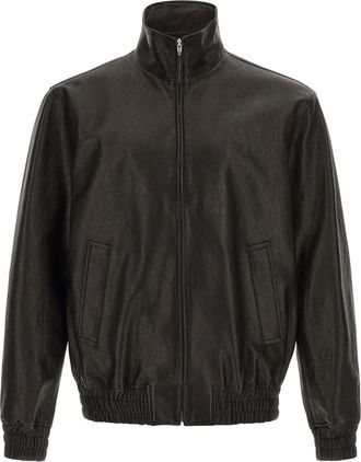 Valentino Garavani Jassen - Heren - Bomber jackets - Zwart - L - Leer - Jassen