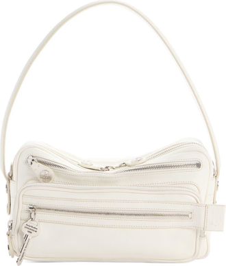 Acne Studios Small Camero Leather Shoulder Bag in Cream White at Nordstrom