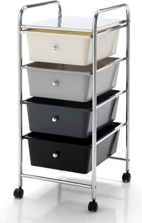 Oresteluchetta Cajonera Con Ruedas Compacta De 4 Cajones Para Oficina Topeka