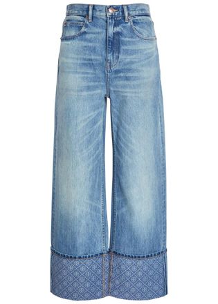 Tory Burch Logo Straight-leg Denim Jeans - Blue - 27 (W27 / UK8-10 / S)