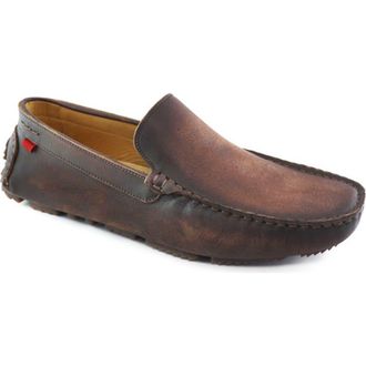Marc Joseph New York Ovington Ct Leather Venetian Driver Loafer in Whiskey Burnished Napa at Nordstrom, Size 10.5