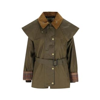 Barbour LWX Cape - - Jackets - Donna - Verde - M