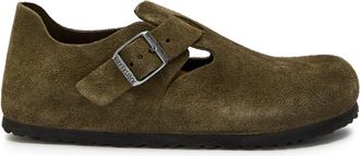 Birkenstock London Brushed Suede Loafers - Khaki - 39 (IT39/ UK6)