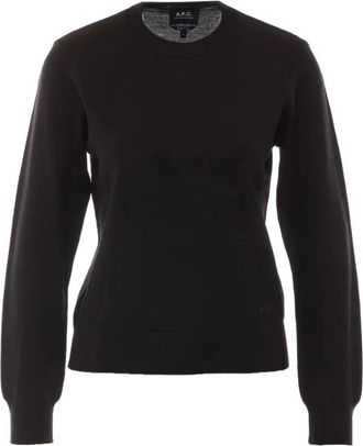 A.P.C. Philomena Sweater - Dames - Ronde hals truien - Zwart - L - Wol - Truien & Vesten