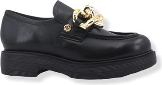 Love Moschino Calfskin College Loafers New City - Dames - Loafers - Zwart - 39 EU - Leer - Schoenen
