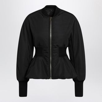 Alaia Peplum Bomber Jacket In Blend