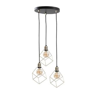 Netlighting Taho Cluster Pendant Ceiling Light Gold 32cm 3x E27