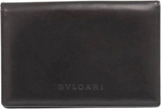 Bulgari Pre-owned Wallets, male, Black, Size: ONE SIZE Pre-owned Leather Wallet