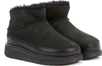 FitFlop Fitflop Ultra Mini WoMens Black Boots Leather - Size UK 4