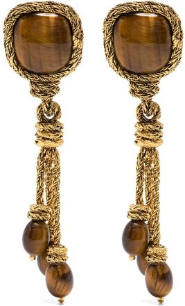 Aur&eacute;lie Bidermann Miki tiger eye oorbellen - Goud