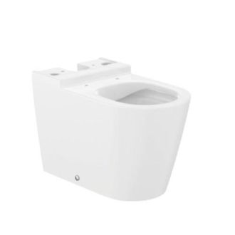 Roca Roca - Taza Rimless Con Salida Dual Para Inodoro De Tanque Bajo Round Inspira Color: Blanco