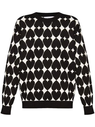 Moschino Intarsia trui - Zwart