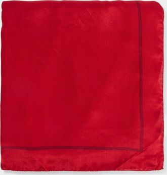 Saint Laurent Cassandre Square Silk Scarf