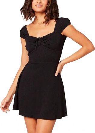 L*Space Solid Sirena Mini Dress In Black