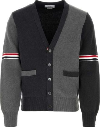 Thom Browne Stijlvolle tweekleurige katoenen vest - Heren - Vesten - Veelkleurig - 2XL - Katoen - Truien & Vesten