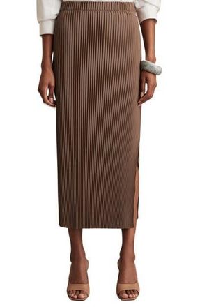 Reiss Pippa Rib Skirt in Chocolate at Nordstrom Rack, Size 12 Us / 16 Uk