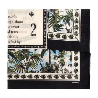 Dsquared2 Accessoires, Dames, Veelkleurig, ONE Size, Katoen, Geprinte Sjaal