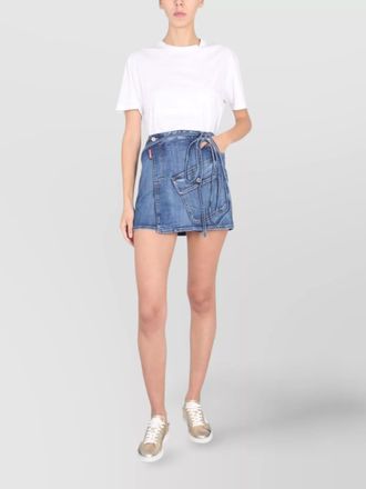 Dsquared2 cotton wrap skirt