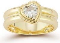 Glaze Jewelry Bezel Cubic Zirconia Heart Ring in Gold at Nordstrom Rack, Size 6