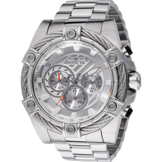 Invicta Bolt Chronograph GMT Quartz Silver Dial Mens Watch 48864