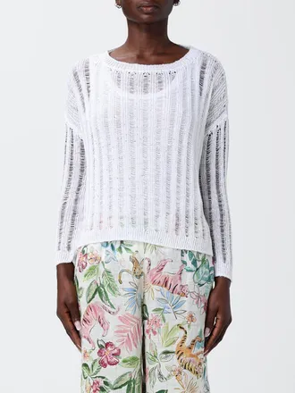 120% Lino Openwork Knit Top