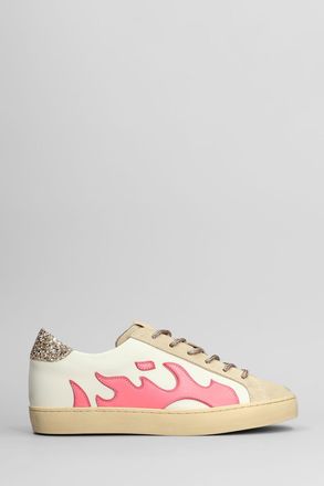Gamin Sneakers Gamin in pelle e camoscio bianco