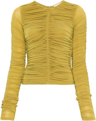 Tove Blusa Nevin con arricciatura - Verde