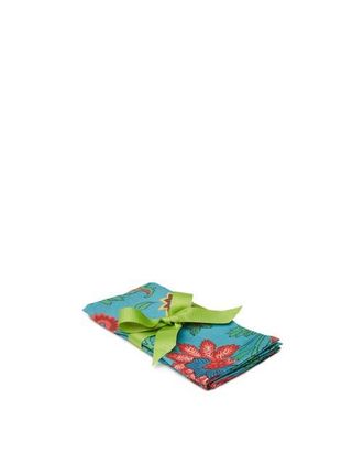 La DoubleJ Large Napkins Set Of 2 (45X45) Dragon Flower Turche Turquoise at Nordstrom