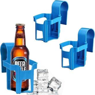 OEM Juego De 3 Soportes Azules Para Vasos Y Bebidas Para La Piscina, Pr&aacute;ctica Cesta De Almacenamiento Para Cerveza, C&oacute;cteles Y Gafas De Sol
